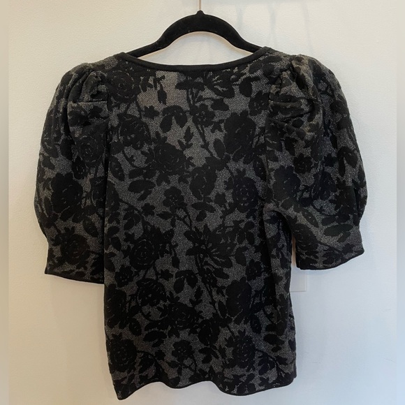 Express - Floral Puff Sleeve Blouse - Picture 2 of 7